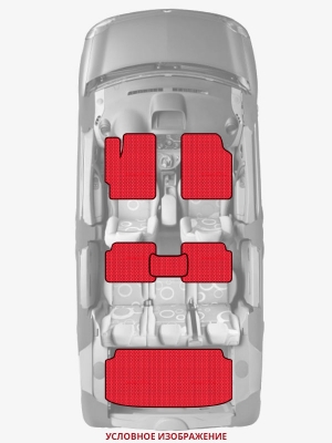 ЭВА коврики «Queen Lux» комплект для Daihatsu Opti (1G)
